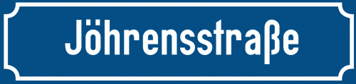 Straßenschild Jöhrensstraße zum kostenlosen Download