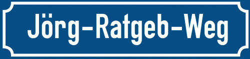 Straßenschild Jörg-Ratgeb-Weg zum kostenlosen Download