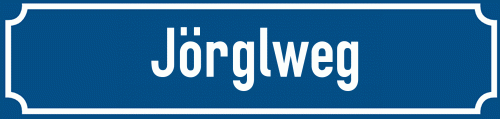 Straßenschild Jörglweg