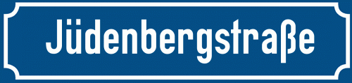 Straßenschild Jüdenbergstraße zum kostenlosen Download