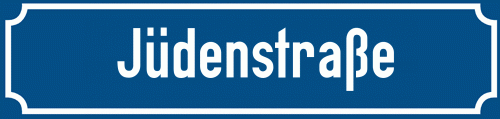 Straßenschild Jüdenstraße zum kostenlosen Download