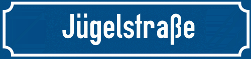 Straßenschild Jügelstraße