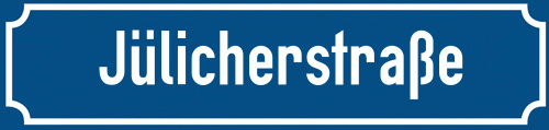 Straßenschild Jülicherstraße zum kostenlosen Download