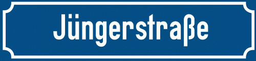 Straßenschild Jüngerstraße