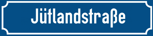 Straßenschild Jütlandstraße zum kostenlosen Download