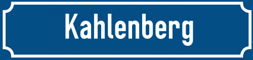 Straßenschild Kahlenberg