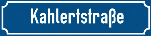 Straßenschild Kahlertstraße