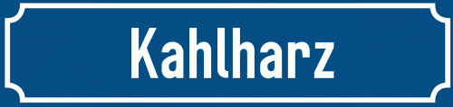 Straßenschild Kahlharz