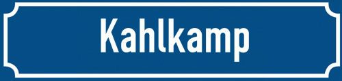 Straßenschild Kahlkamp