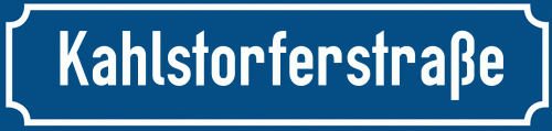 Straßenschild Kahlstorferstraße