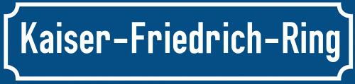 Straßenschild Kaiser-Friedrich-Ring