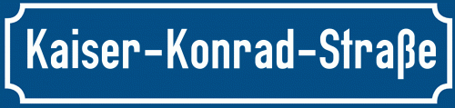 Straßenschild Kaiser-Konrad-Straße