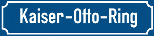 Straßenschild Kaiser-Otto-Ring