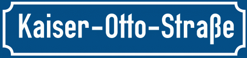 Straßenschild Kaiser-Otto-Straße