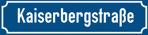 Straßenschild Kaiserbergstraße