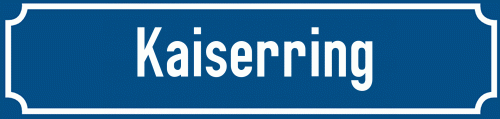 Straßenschild Kaiserring