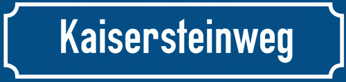 Straßenschild Kaisersteinweg