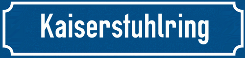 Straßenschild Kaiserstuhlring