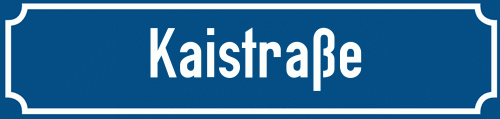 Straßenschild Kaistraße zum kostenlosen Download