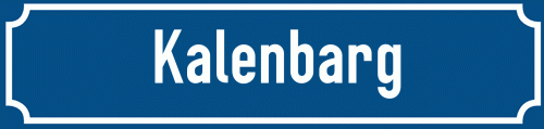 Straßenschild Kalenbarg