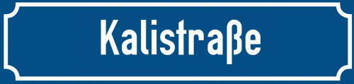 Straßenschild Kalistraße