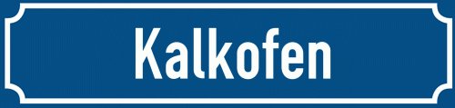 Straßenschild Kalkofen zum kostenlosen Download
