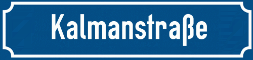 Straßenschild Kalmanstraße
