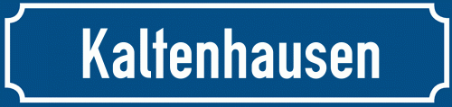 Straßenschild Kaltenhausen