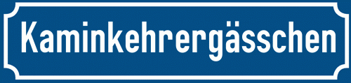 Straßenschild Kaminkehrergässchen zum kostenlosen Download