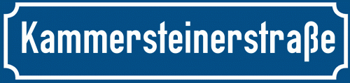 Straßenschild Kammersteinerstraße