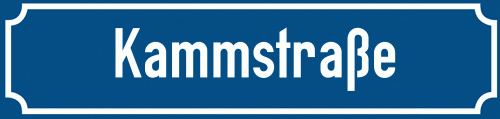 Straßenschild Kammstraße