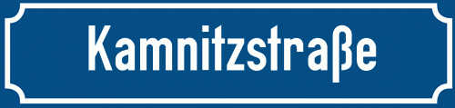 Straßenschild Kamnitzstraße