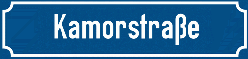Straßenschild Kamorstraße