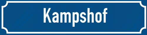 Straßenschild Kampshof