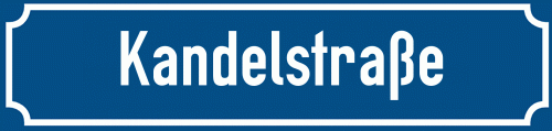 Straßenschild Kandelstraße