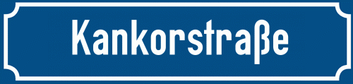 Straßenschild Kankorstraße zum kostenlosen Download