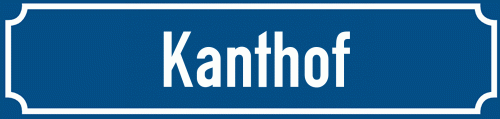 Straßenschild Kanthof