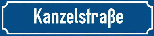 Straßenschild Kanzelstraße