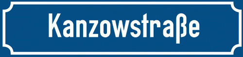 Straßenschild Kanzowstraße