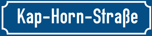 Straßenschild Kap-Horn-Straße zum kostenlosen Download