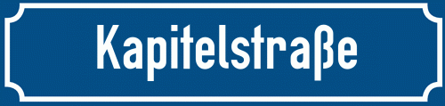 Straßenschild Kapitelstraße