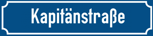 Straßenschild Kapitänstraße