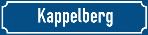 Straßenschild Kappelberg zum kostenlosen Download