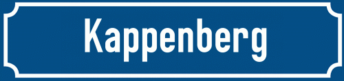 Straßenschild Kappenberg