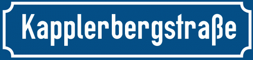 Straßenschild Kapplerbergstraße