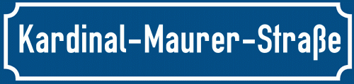 Straßenschild Kardinal-Maurer-Straße