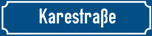 Straßenschild Karestraße
