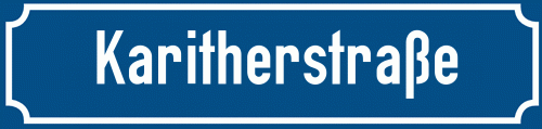 Straßenschild Karitherstraße