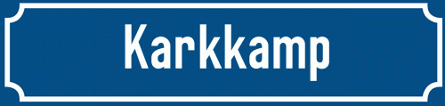 Straßenschild Karkkamp