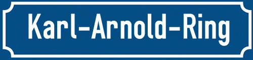 Straßenschild Karl-Arnold-Ring